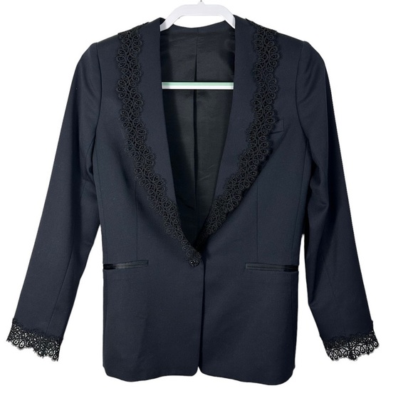 The Kooples Stretch Tuxedo Blazer Jacket - Picture 2 of 11